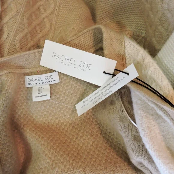 RACHEL ZOE ⚜100% 2-PLY CASHMERE CARDICANE - Picture 5 of 5